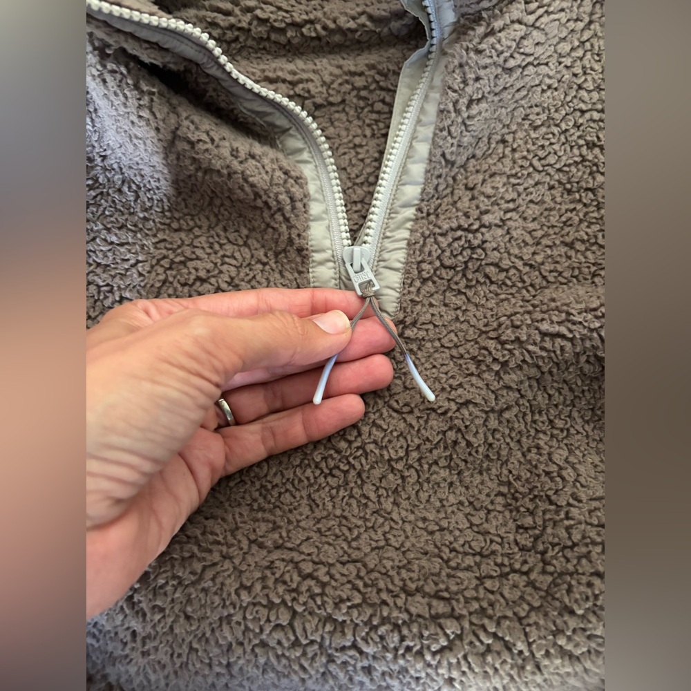 Athleta Girls So Tosty Half Zip Sweater in Pyrite Color - Picture 3 of 6